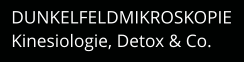 DUNKELFELDMIKROSKOPIE Kinesiologie, Detox & Co.